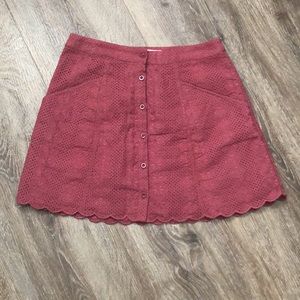 Forever 21 Pink laced mini skirt Size Small